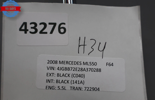 06-13 Mercedes W164 GL450 Front Right Seat Headrest Head Rest 1649701278 OEM