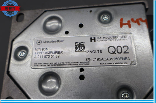 08-18 Mercedes GL550 GL450 Subwoofer Amp Amplifier Harman Becker Oem
