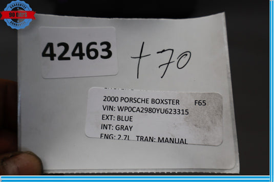 97-04 Porsche Boxster Right Passenger Side Windshield Cowl Rain Tray Oem