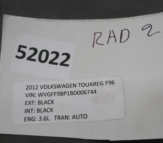 11-17 Volkswagen VW Touareg Engine Water Cooling Radiator 95810613210 Oem