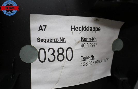 12-17 Audi A7 A7 Quattro S7 Rear Tailgate Trunk Lower Trim Panel 4G8867979A Oem