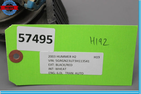 03-09 Hummer H2 Front Left Side Low Tone Note Pitch Signal Horn Oem