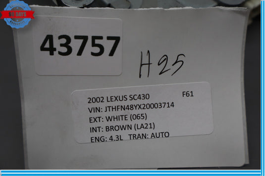 02-10 Lexus SC430 Front Left Driver Side Seat Position Control Module Unit Oem