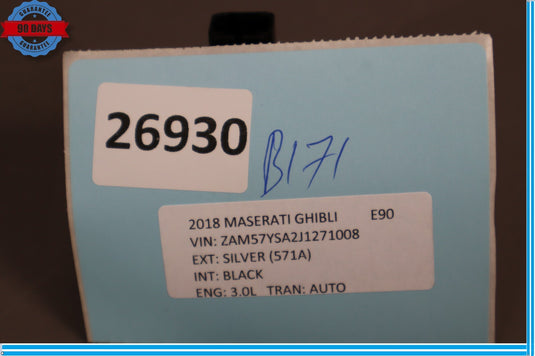 14-20 Maserati Ghibli SQ4 M157 Headlight Adjustment Switch Black 670019921 Oem