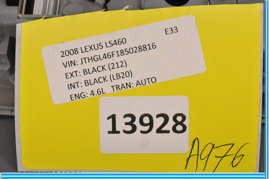 07-17 Lexus LS460 LS460L Rear Overhead Interior Dome Reading Light Lamp Oem