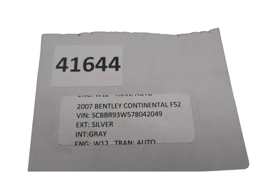 06-13 Bentley Continental Flying Spur Rear Right Side Door Window Glass OEM