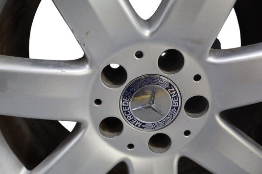03-12 Mercedes R230 SL500 SL600 8.5 X R17 17" Wheel Rim Silver 2304010902 Oem