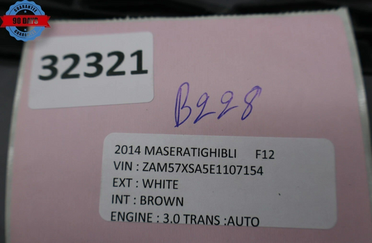 14-17 Maserati Ghibli Front Left Side Bumper Mesh Grille Bezel Cover Oem