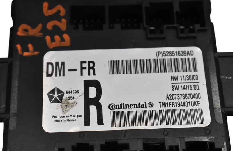 Load image into Gallery viewer, 14-24 Maserati Ghibli Front Right Side Door Control Module Unit 52851639AD Oem
