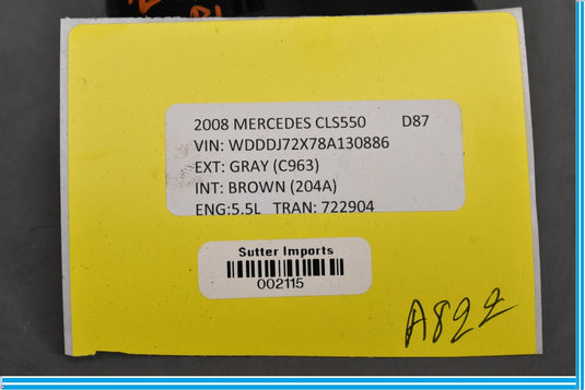 03-11 Mercedes CLS550 E550 W219 Rear Left Driver Side Window Control Switch Oem
