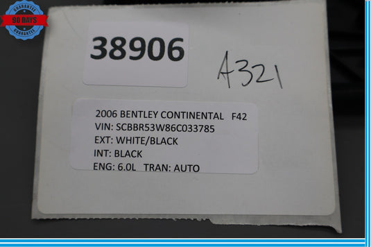06-12 Bentley Continental Right Side Dashboard End Cap Trim Cover Panel Oem