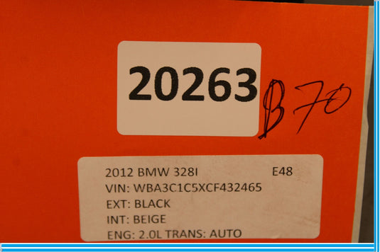 12-18 BMW 320i 328i F30 Rear Center Seat Belt Seatbelt Retractor Oem