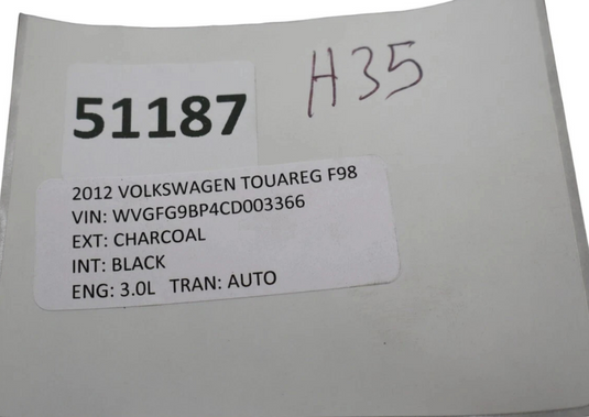 11-18 Volkswagen Touareg Front Right Passenger Side Seat Head Rest Headrest Oem