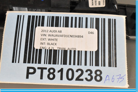 11-18 Audi A6 A7 A8 Q5 Q7 Hazard Caution Traction Shade Switch Panel Trim Oem