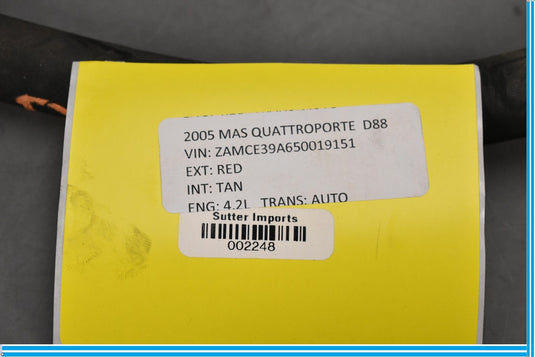 03-08 Maserati Quattroporte M139 Power Steering Line Hose Oem