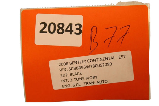 06-12 Bentley Continental Fuel Filler Gas Tank Door Flap Lid Mechanism OEM