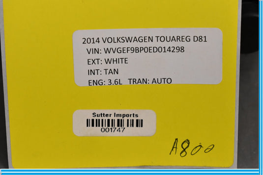 11-18 Volkswagen VW Touareg Front Lower Gas Acceleration Pedal Oem