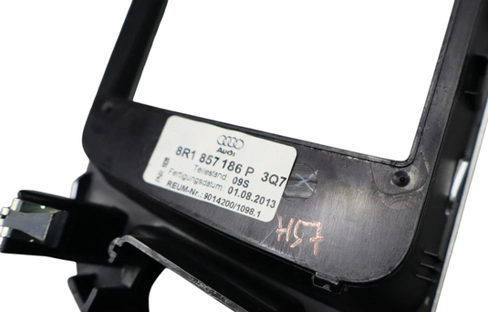 09-14 Audi Q5 SQ5 Front Dashboard Center Display Bezel Cover Trim 8R1857186P Oem