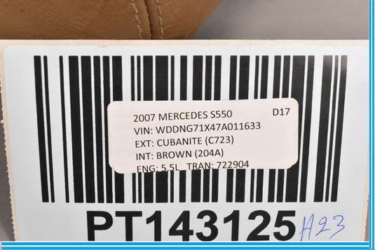 07-09 Mercedes S550 S600 W221 Front Left Driver Seat Headrest Head Rest Oem