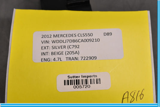 10-18 Mercedes CLS550 E350 Rear View Camera Parking Back Up Control Module Oem