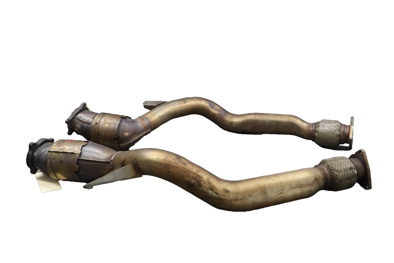 Load image into Gallery viewer, 03-13 Bentley Continental GTC Exhaust Downpipe Left &amp; Right Side Set OEM
