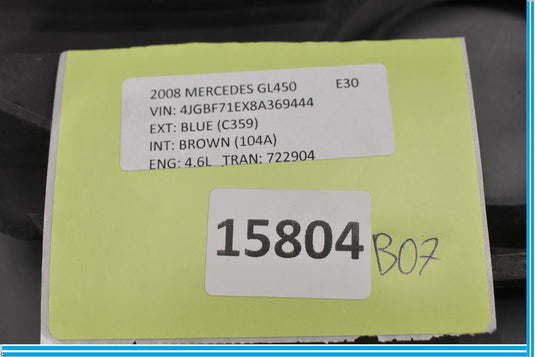 07-09 Mercedes X164 GL450 Left Base Front Bumper Cover Grille Grill Mesh Oem