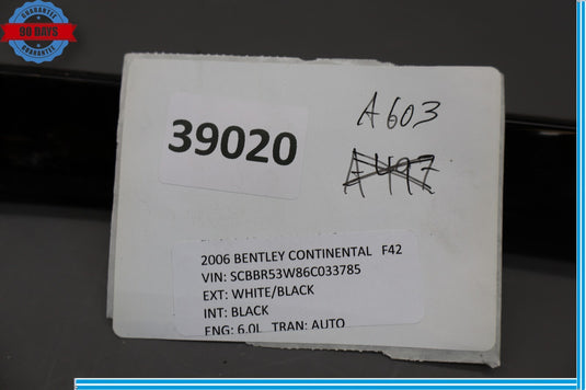 03-12 Bentley Continental Flying Spur Rear Left Side Window Frame Guide Rail Oem