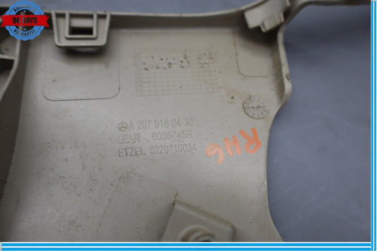 10-14 Mercedes E350 Front Right Passenger Side Seat Inner Cover Trim Beige Oem