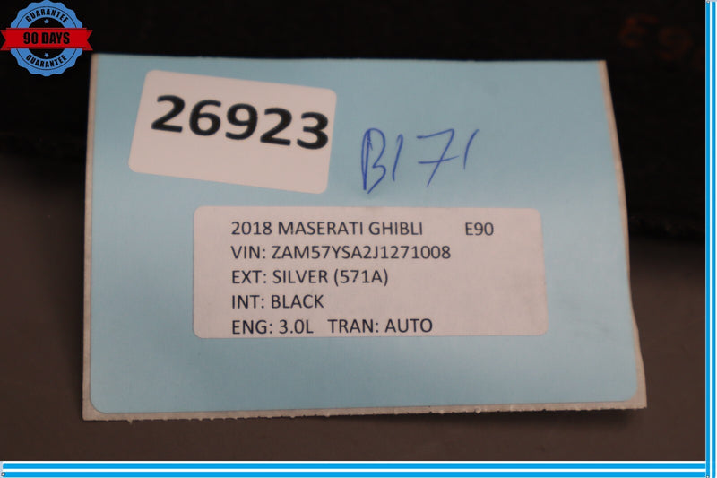 Load image into Gallery viewer, 14-19 Maserati Ghibli Rear Trunk Inner Trim Carpet Cover Panel Black Oem
