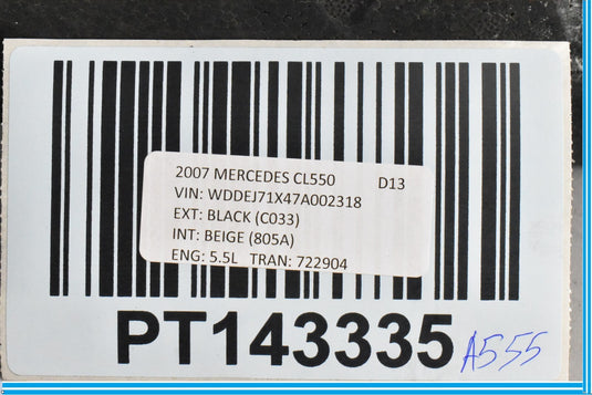 07-10 Mercedes CL550 CL600 W216 Front Left Bumper Foam Reinforcement Strip Oem