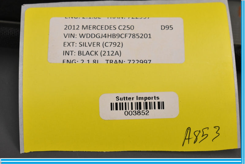 Load image into Gallery viewer, 12-15 Mercedes W204 C250 Roof Headline Cover Trim Panel Black A2046900108 Oem
