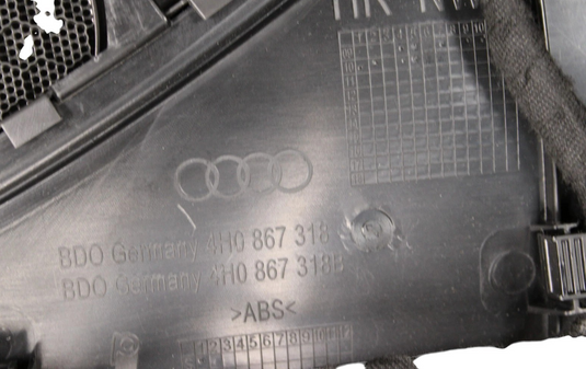 11-17 Audi A8 Quattro Rear Right Passenger Interior Door Panel Cover Black Oem