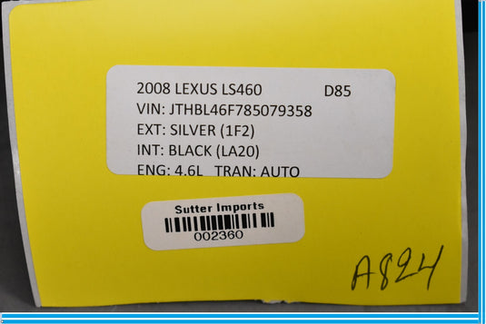 07-12 Lexus LS460 XF40 Front Right Passenger Seat Control Switch Oem