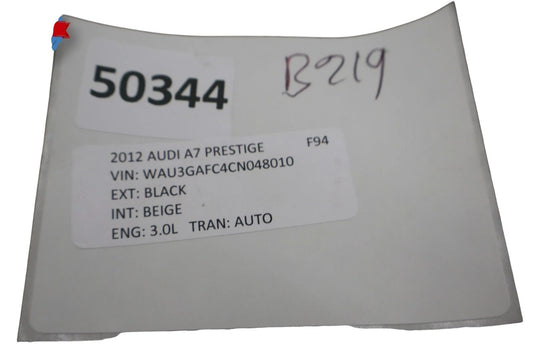 12-18 Audi A7 Roof Overhead Console Dome Light Lamp Panel Switch Assembly Oem