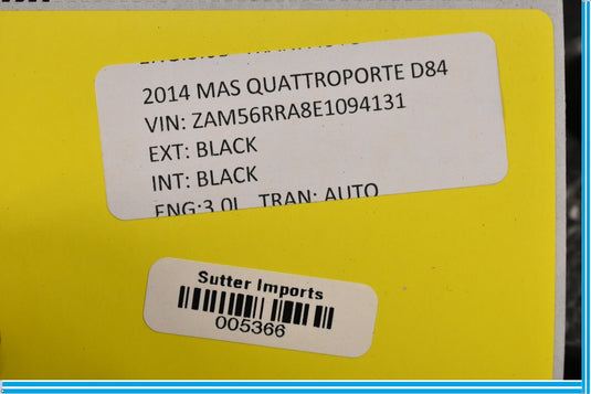 14-17 Maserati Quattroporte Front Right Passenger Side Interior Door Panel Oem