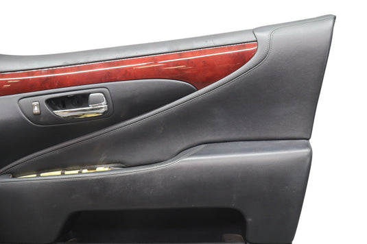 07-09 Lexus LS460 Front Right Side Interior Door Panel Cover Assembly Black Oem