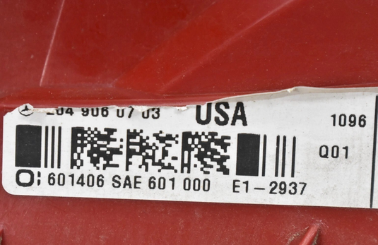 12-14 Mercedes W204 C250 C350 Rear Right Passenger Side Tail Light Lamp Oem