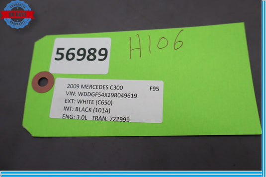 08-11 Mercedes C300 C350 W204 Center Console Cup Holder Bezel Black Oem