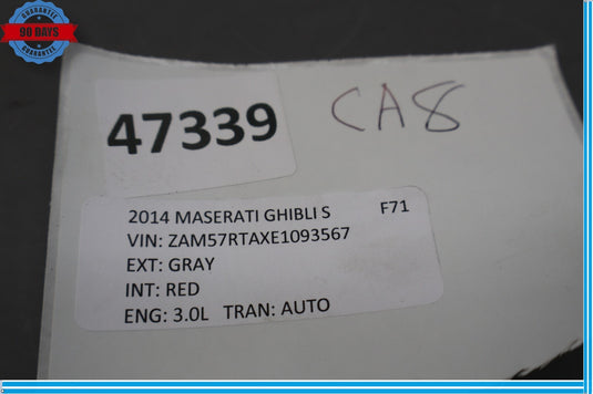 14-17 Maserati Ghibli S Rear Left Side Toe Link Control Arm Rod Oem