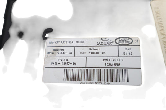 14-15 LR Range Rover Sport L494 Front Right Seat Module Unit LR074678 Oem