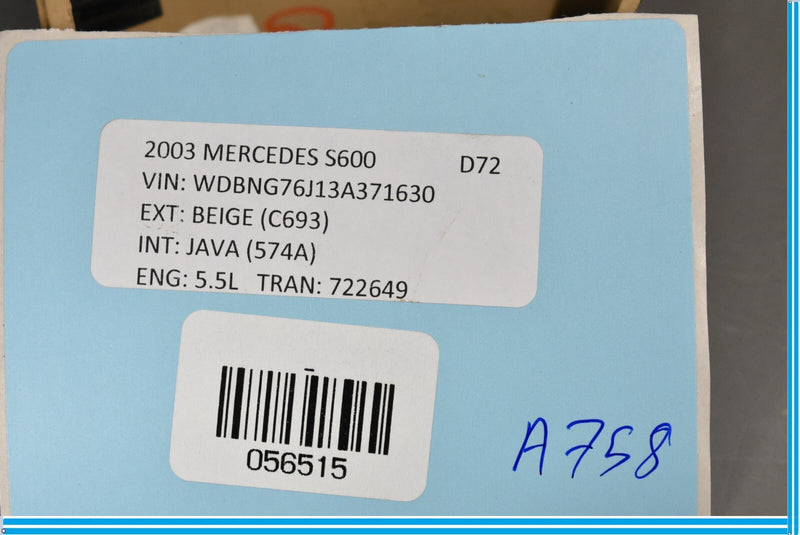 Load image into Gallery viewer, 03-06 Mercedes S500 S600 W220 Rear Left Driver Power Window Switch Trim Oem
