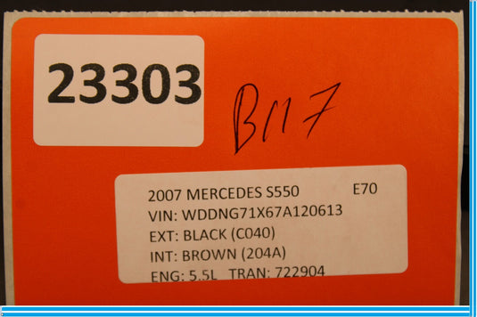 07-09 Mercedes S550 W221 Front Right Passenger Under Seat Control Module Oem