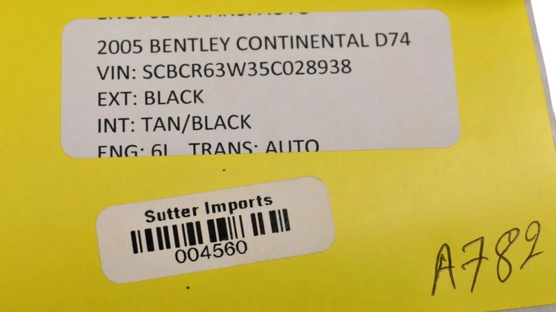 Load image into Gallery viewer, 03-06 Bentley Continental GT Coupe Front Right Side Seat Belt Buckle Black OEM
