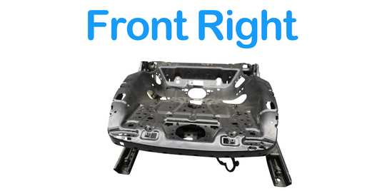 11-17 Volkswagen VW Touareg Front Right Lower Seat Track Rail Frame W/ Motor Oem