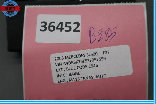 03-08 Mercedes R230 SL500 Keyless Entry Antenna Amplifier Module Unit Oem