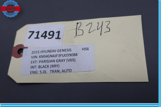 15-20 Hyundai Genesis G80 Right Passenger Side Shield Air Intake Black Oem