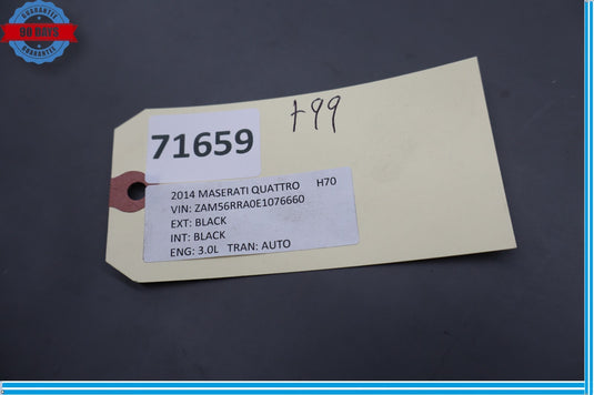 14-17 Maserati Quattroporte Front Left Side Interior Step Coating Trim Panel Oem