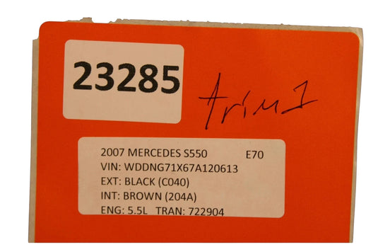 07-09 Mercedes W221 S450 S550 AMG Center Console Trim Bezel Wood 2216800234 Oem