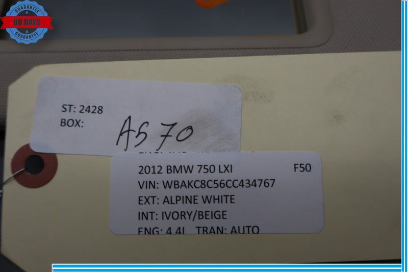 Load image into Gallery viewer, 09-15 BMW 750Li 750Li xDrive Front Right Passenger Side Sun Visor Sunvisor Oem

