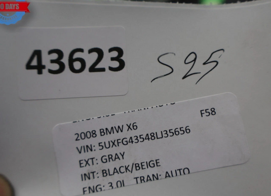 08-14 BMW X6 E71 Rear Right Passenger Side Interior Door Panel Cover Assy Oem